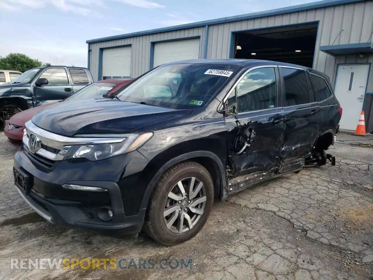 1 Photograph of a damaged car 5FNYF6H5XMB052960 HONDA PILOT 2021
