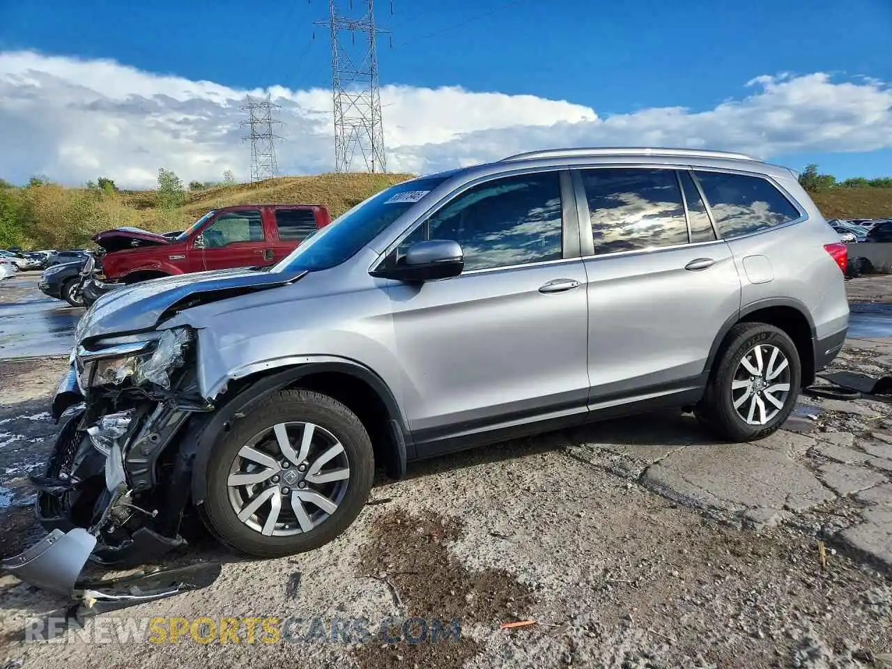 1 Photograph of a damaged car 5FNYF6H5XMB102885 HONDA PILOT 2021