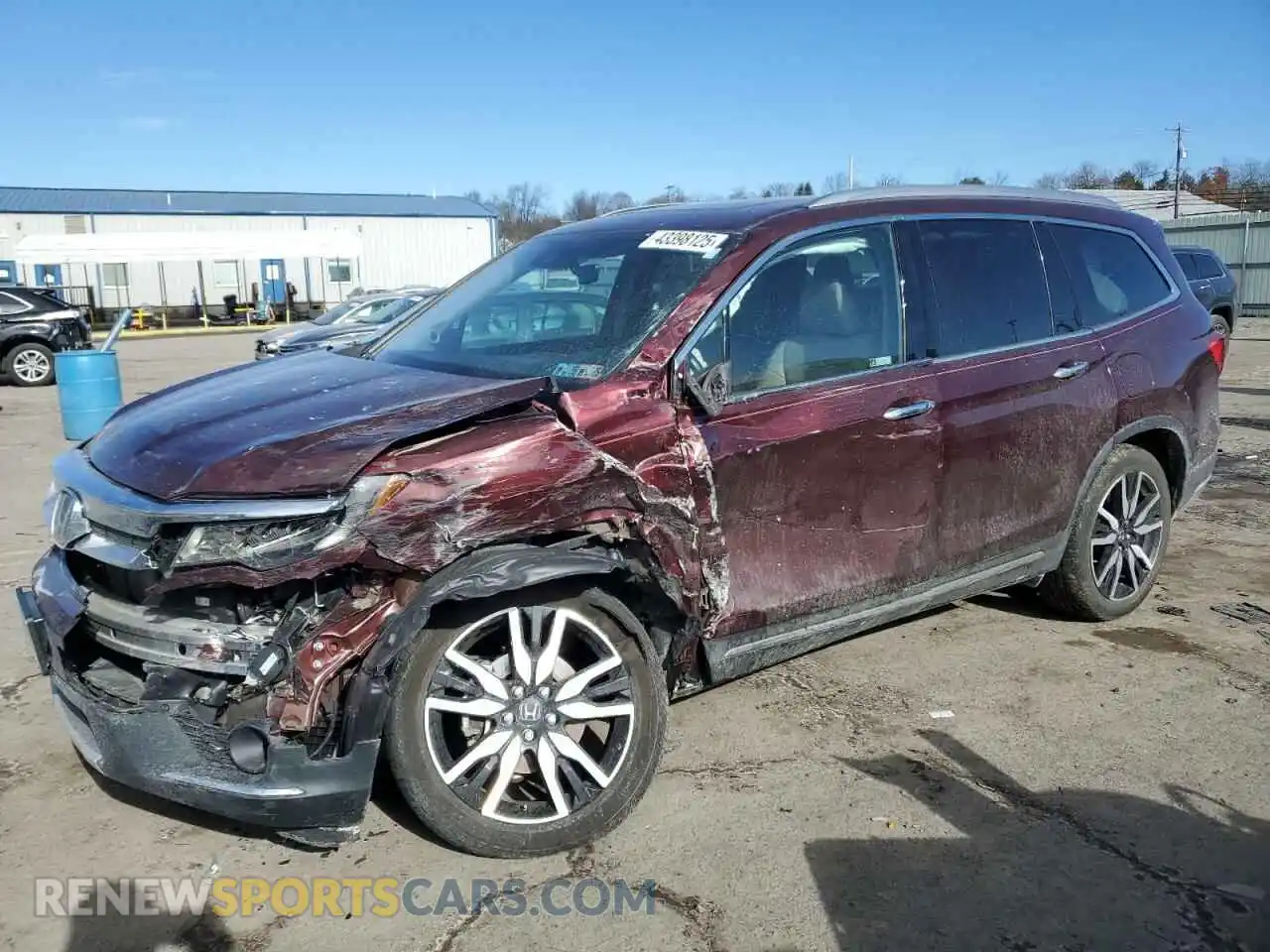 1 Photograph of a damaged car 5FNYF6H61MB062141 HONDA PILOT 2021
