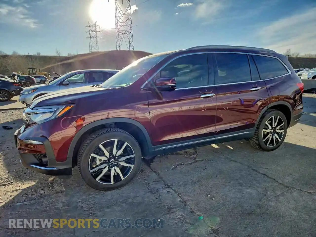 1 Photograph of a damaged car 5FNYF6H63MB079121 HONDA PILOT 2021