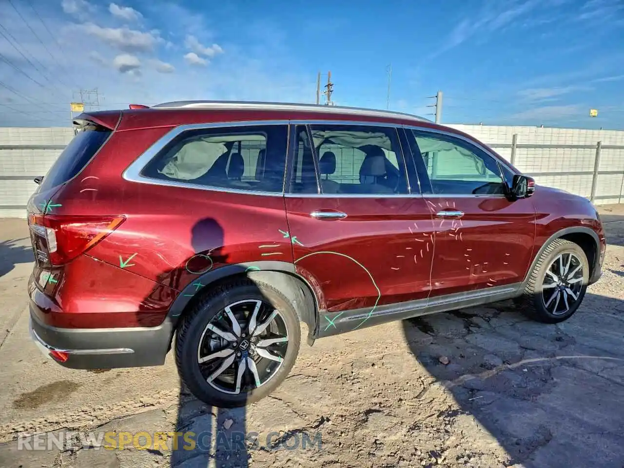 3 Photograph of a damaged car 5FNYF6H63MB079121 HONDA PILOT 2021