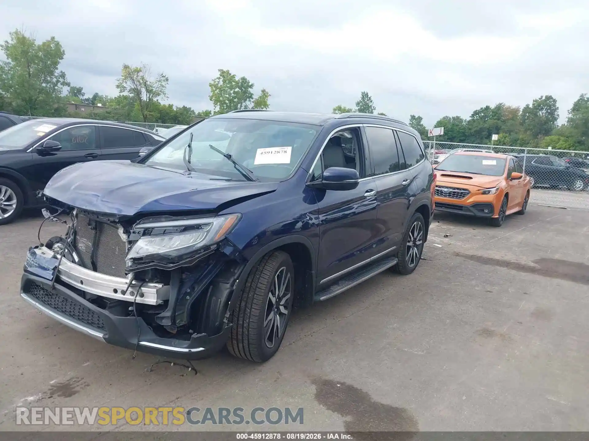 2 Photograph of a damaged car 5FNYF6H90MB014804 HONDA PILOT 2021