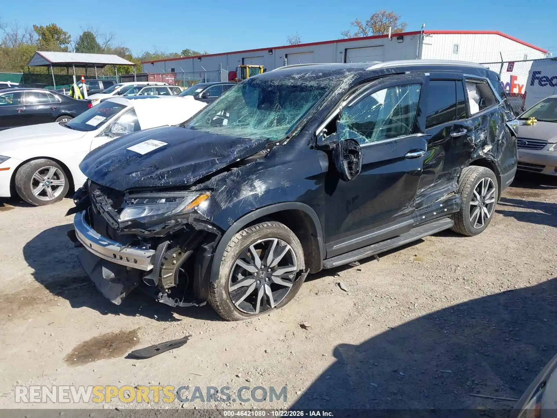2 fotografías del automóvil dañado 5FNYF6H92MB044211 HONDA PILOT 2021