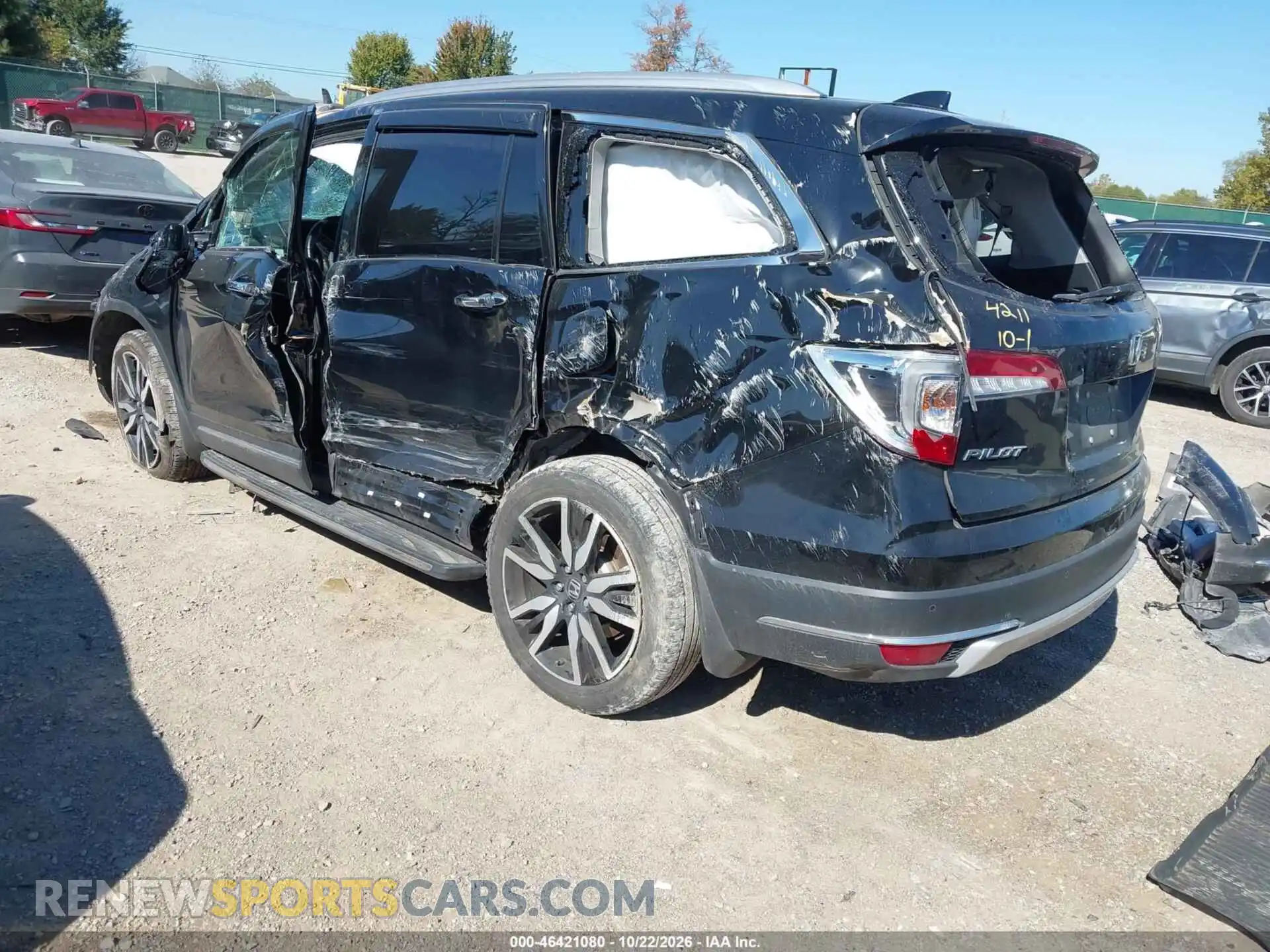 3 fotografías del automóvil dañado 5FNYF6H92MB044211 HONDA PILOT 2021