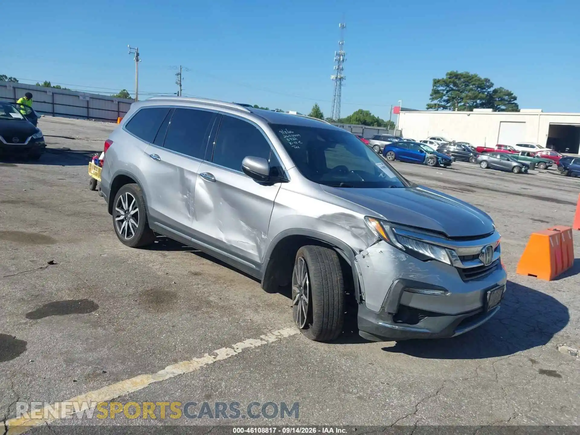 1 Photograph of a damaged car 5FNYF6H95MB038922 HONDA PILOT 2021