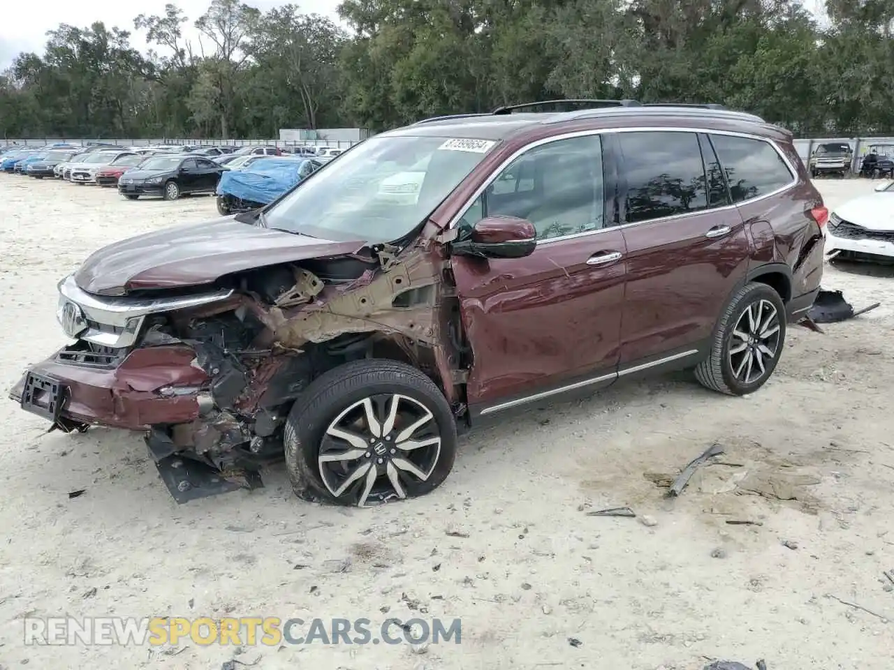 1 Photograph of a damaged car 5FNYF6H96MB041117 HONDA PILOT 2021