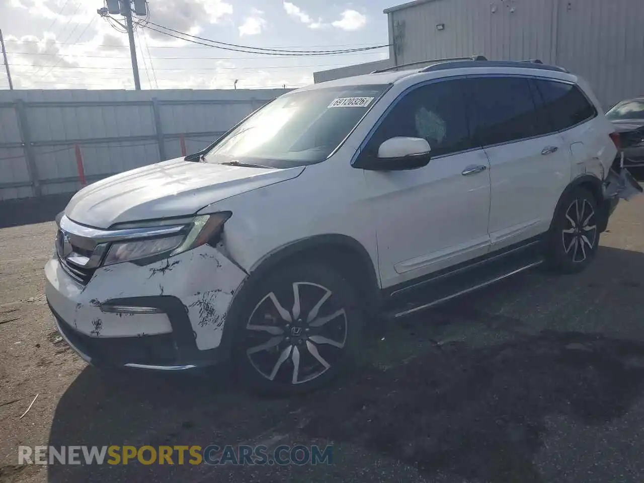 1 Photograph of a damaged car 5FNYF6H97MB033785 HONDA PILOT 2021