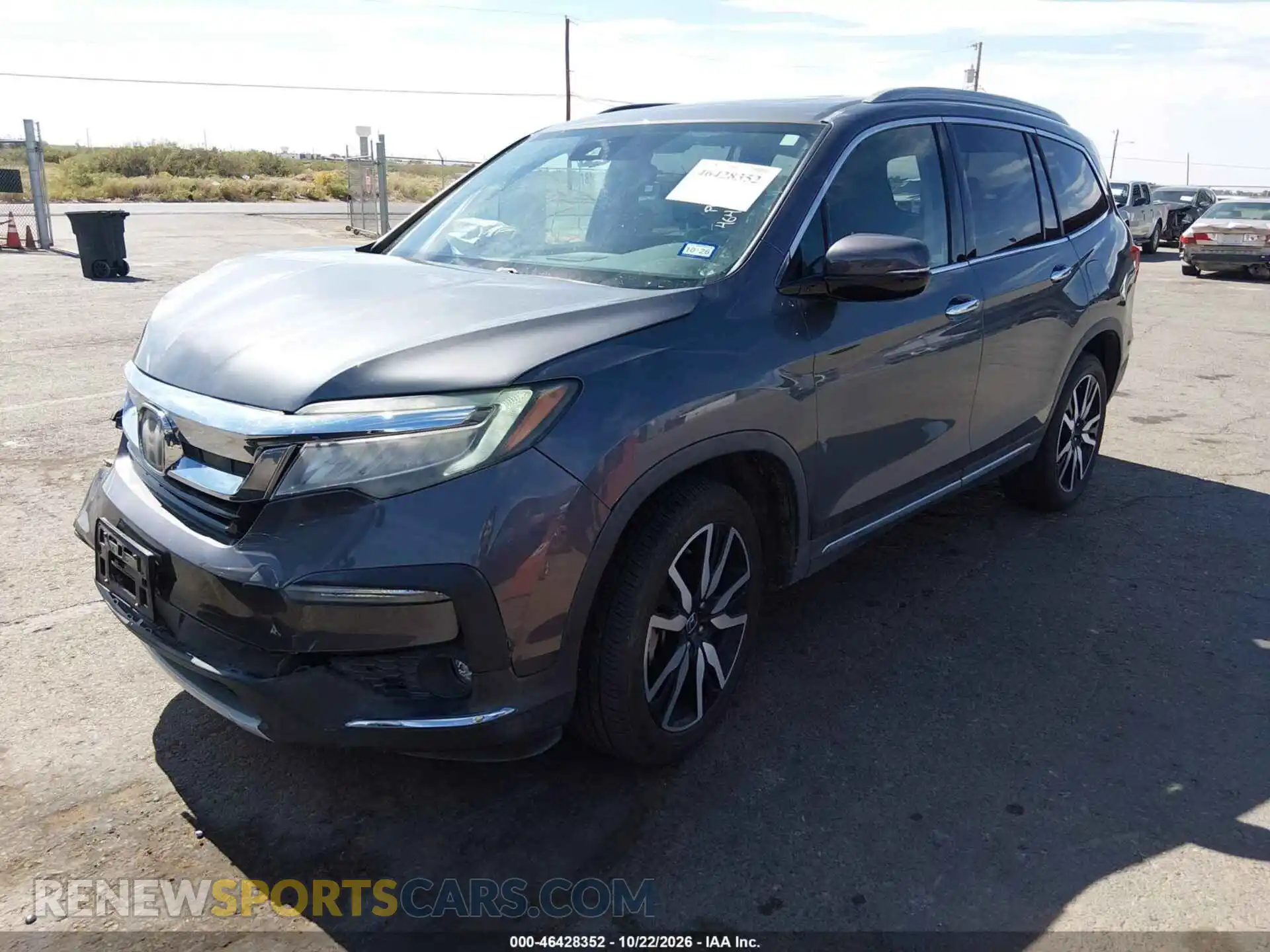 2 fotografías del automóvil dañado 5FNYF6H98MB020902 HONDA PILOT 2021