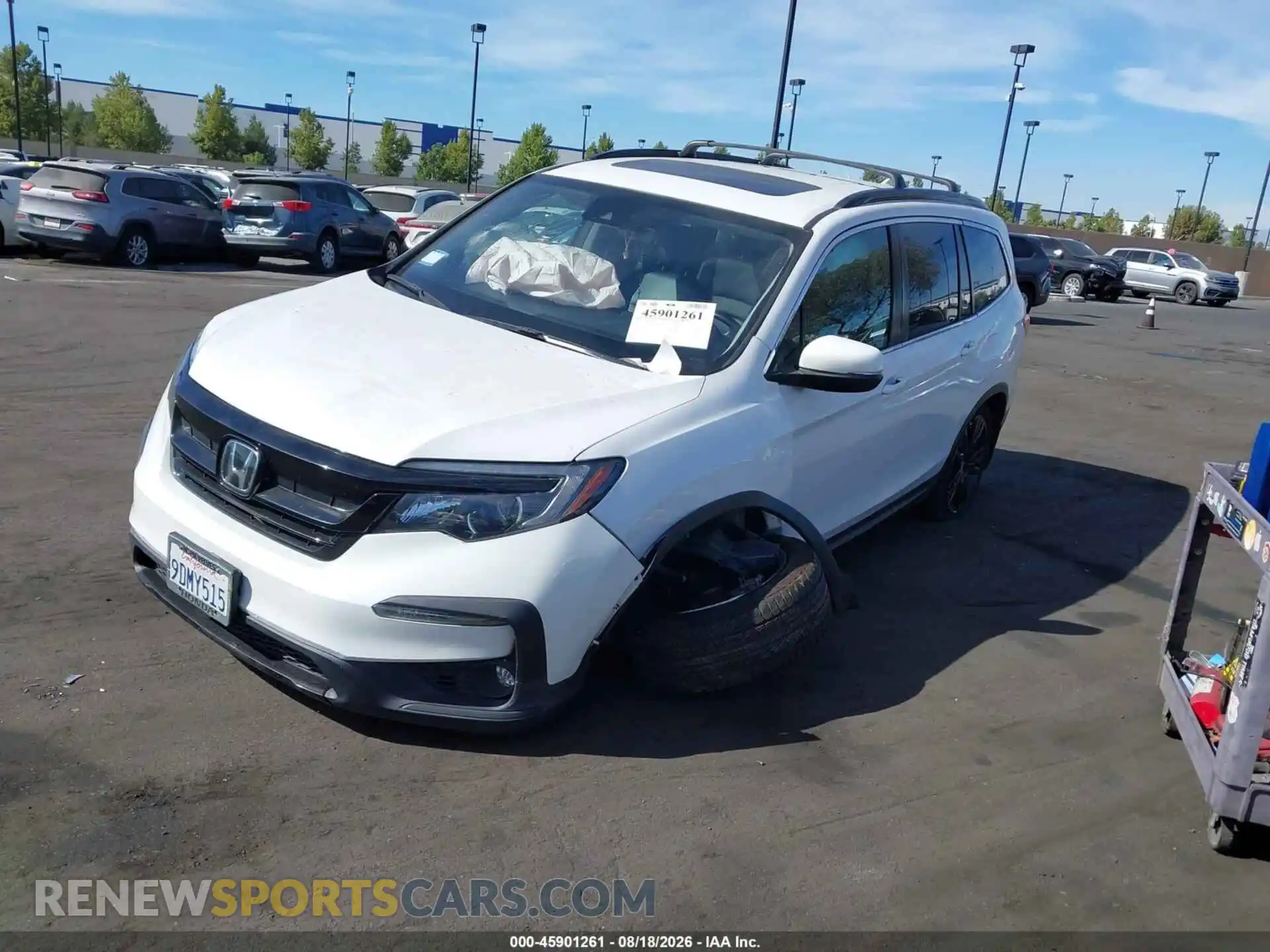 2 Photograph of a damaged car 5FNYF5H28NB034183 HONDA PILOT 2022