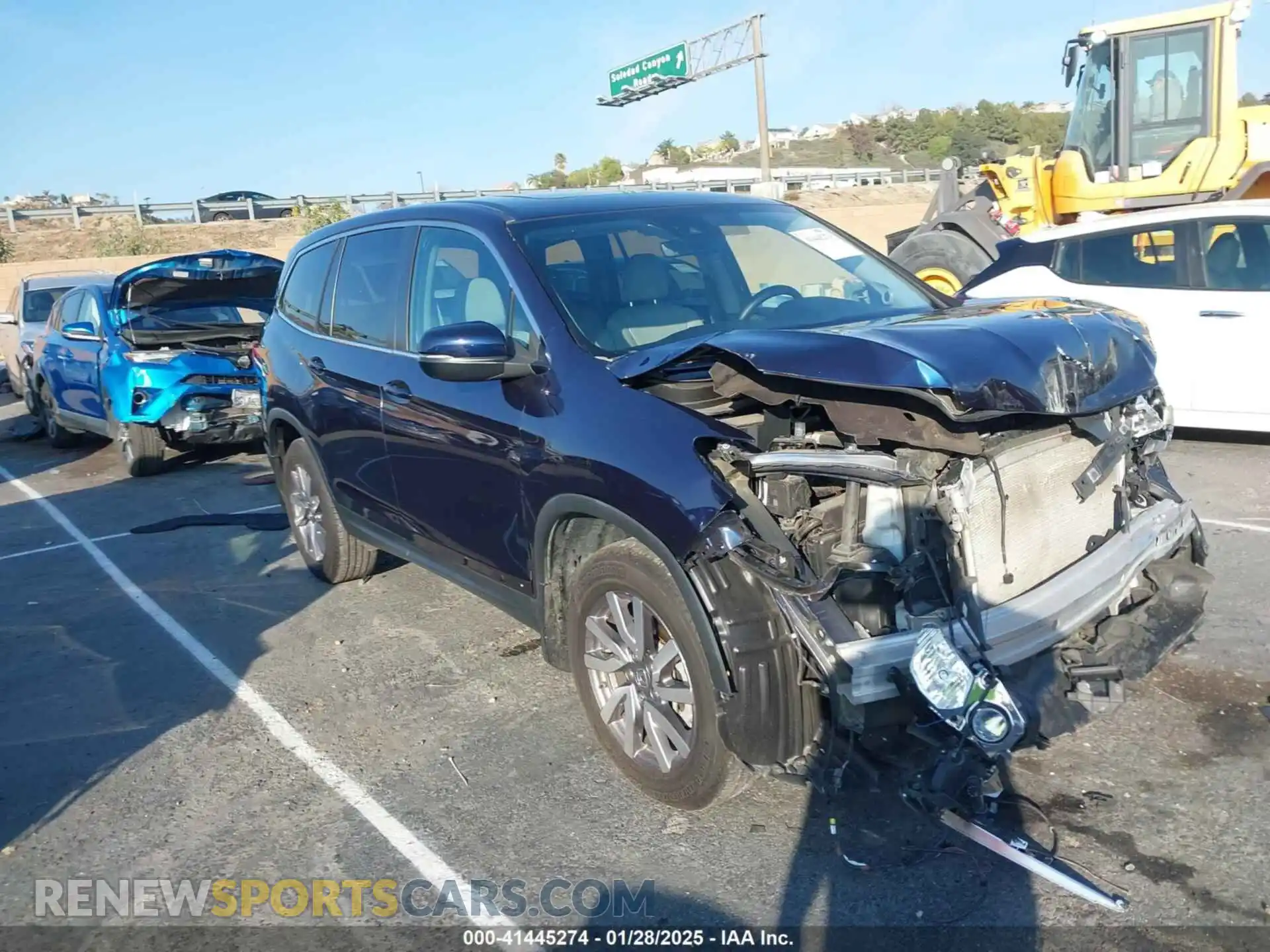 1 Photograph of a damaged car 5FNYF5H53NB006169 HONDA PILOT 2022
