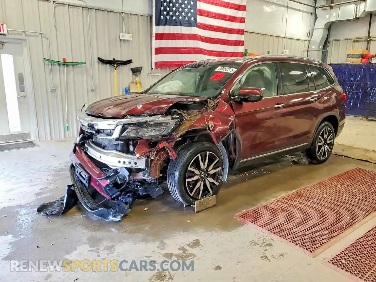 1 Photograph of a damaged car 5FNYF6H06NB074847 HONDA PILOT 2022