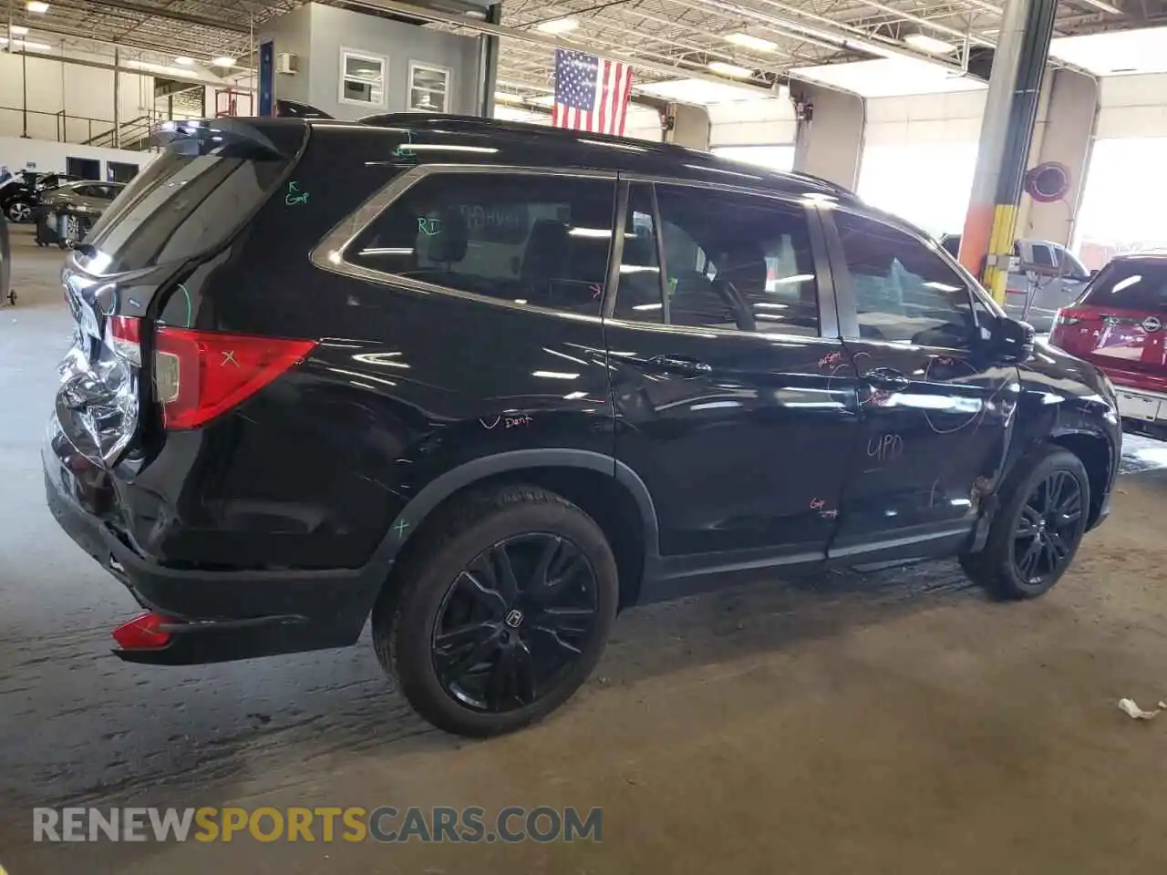 3 Photograph of a damaged car 5FNYF6H20NB014029 HONDA PILOT 2022