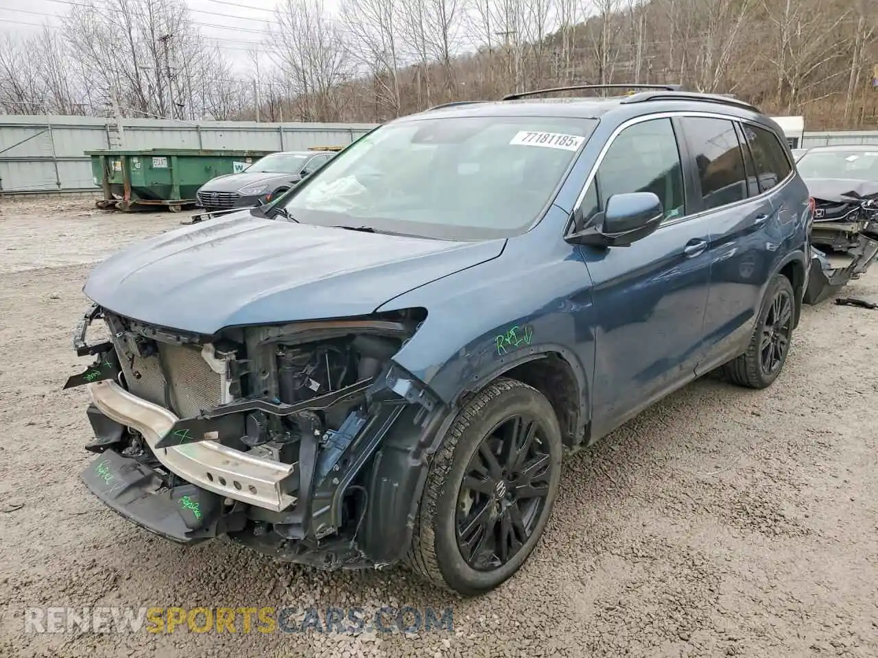 1 Photograph of a damaged car 5FNYF6H24NB046594 HONDA PILOT 2022