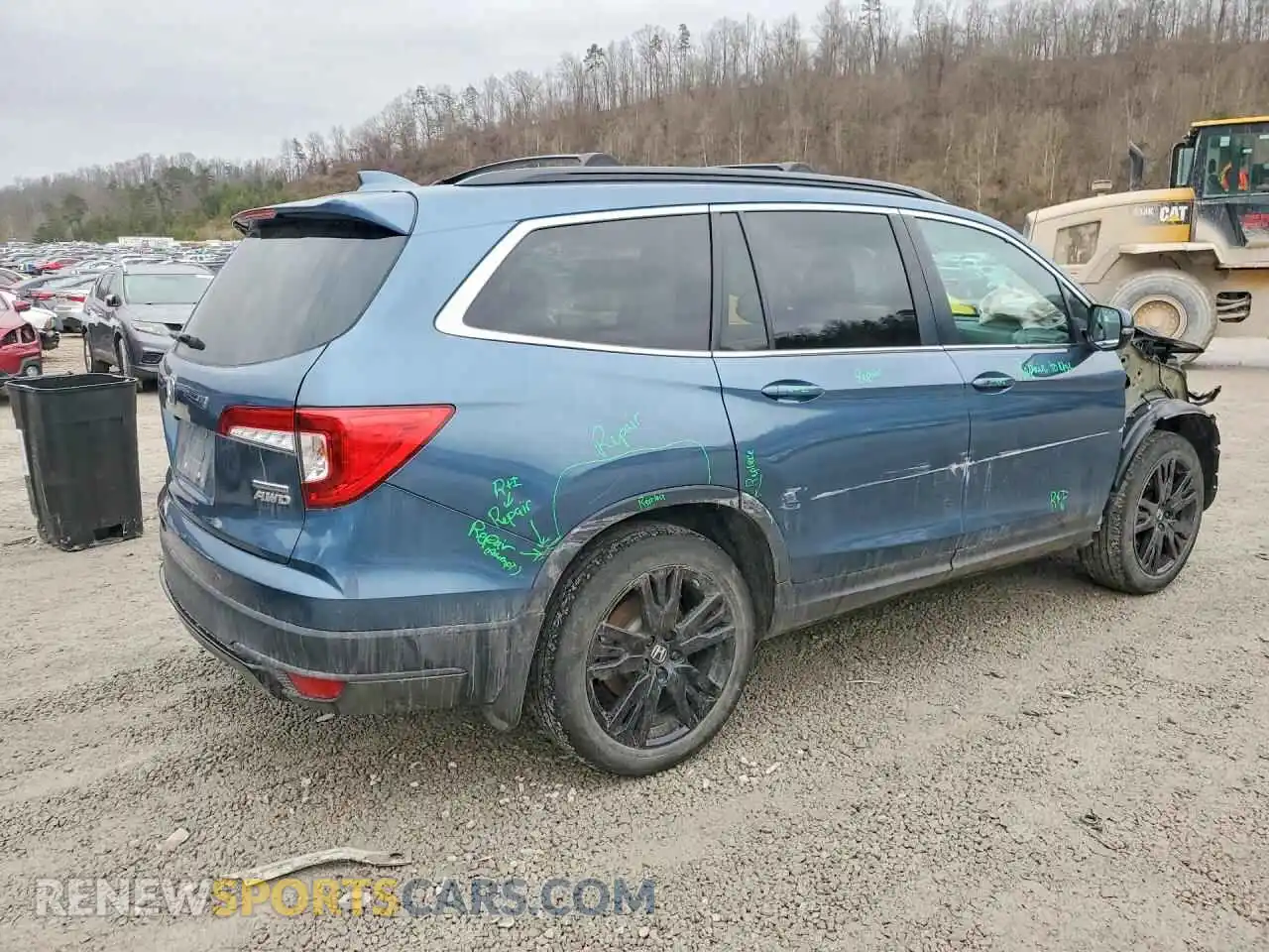3 Photograph of a damaged car 5FNYF6H24NB046594 HONDA PILOT 2022