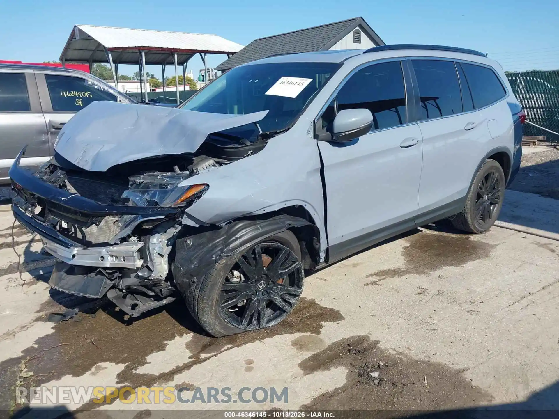 2 Photograph of a damaged car 5FNYF6H26NB091455 HONDA PILOT 2022