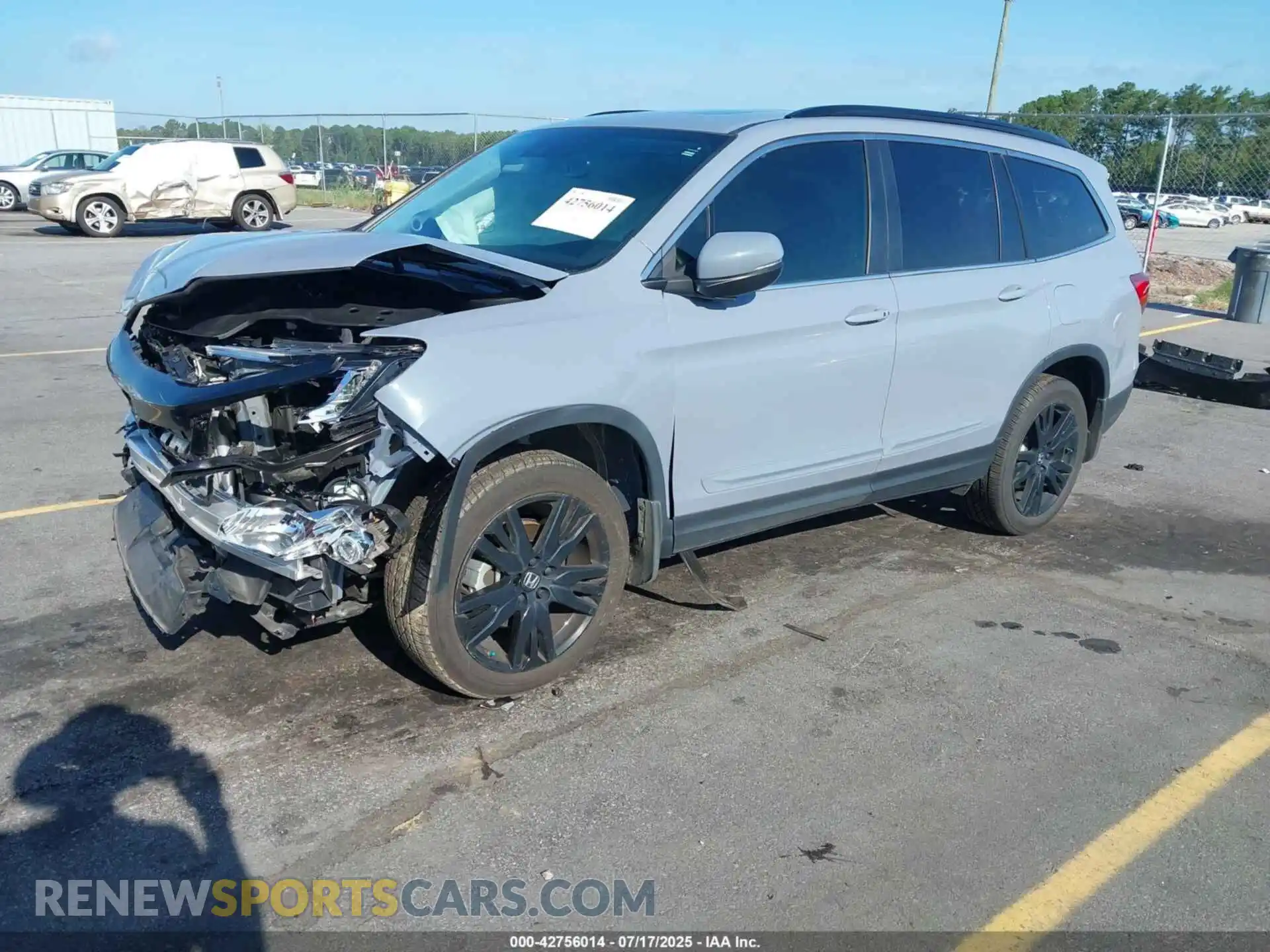 2 fotografías del automóvil dañado 5FNYF6H29NB057221 HONDA PILOT 2022