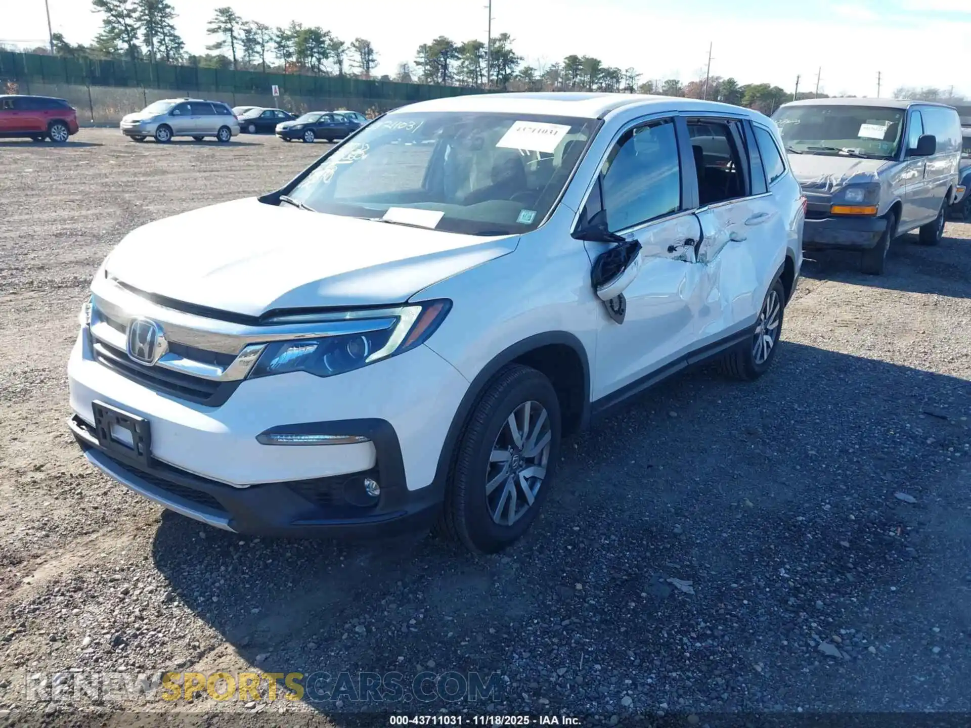 2 fotografías del automóvil dañado 5FNYF6H53NB034902 HONDA PILOT 2022
