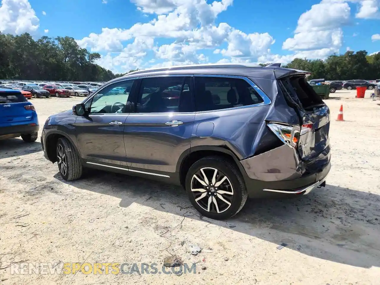 2 Photograph of a damaged car 5FNYF6H67NB087725 HONDA PILOT 2022