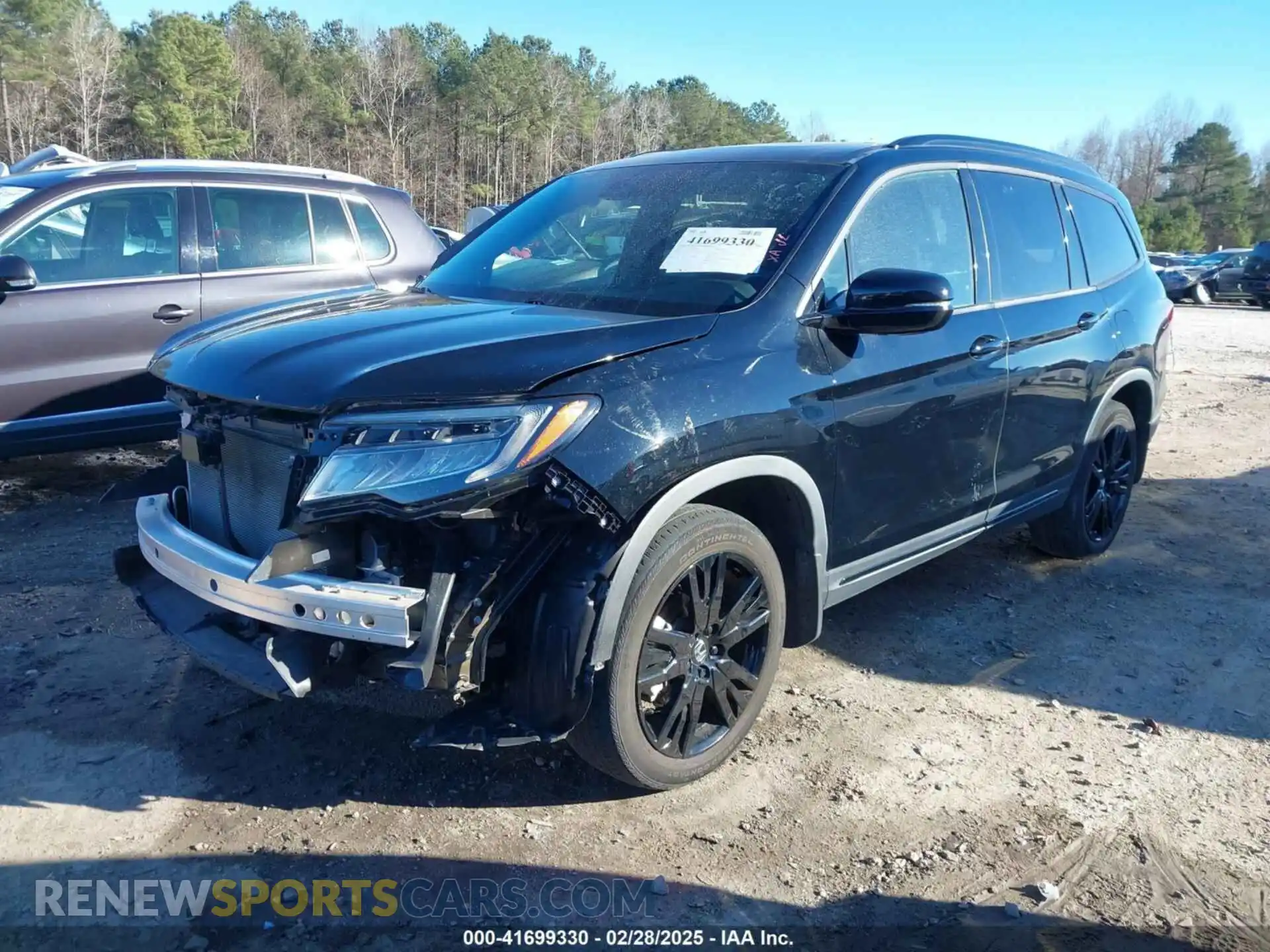 2 fotografías del automóvil dañado 5FNYF6H73NB006907 HONDA PILOT 2022