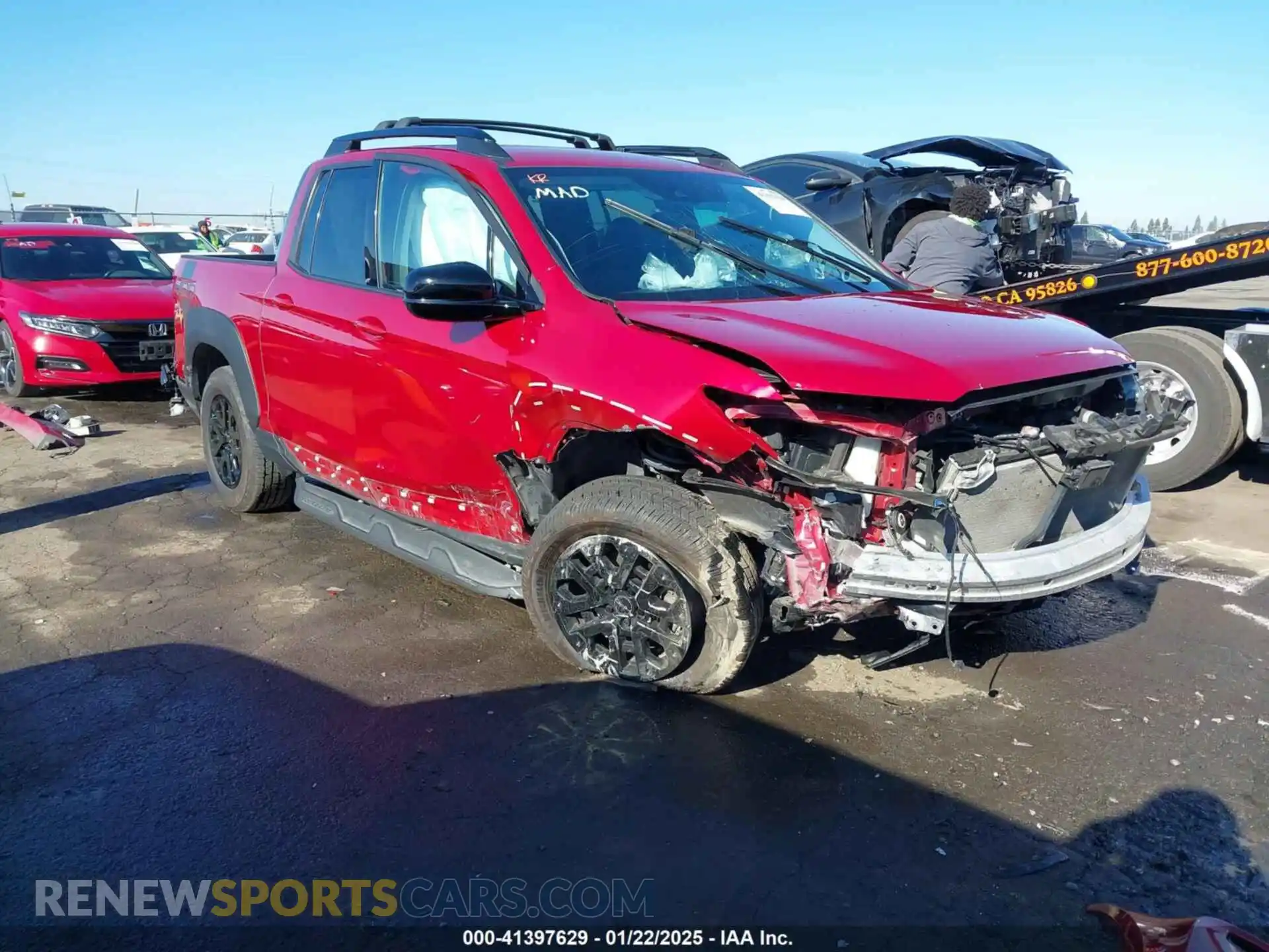 1 Photograph of a damaged car 5FPYK3F10MB001758 HONDA RIDGELINE 2021