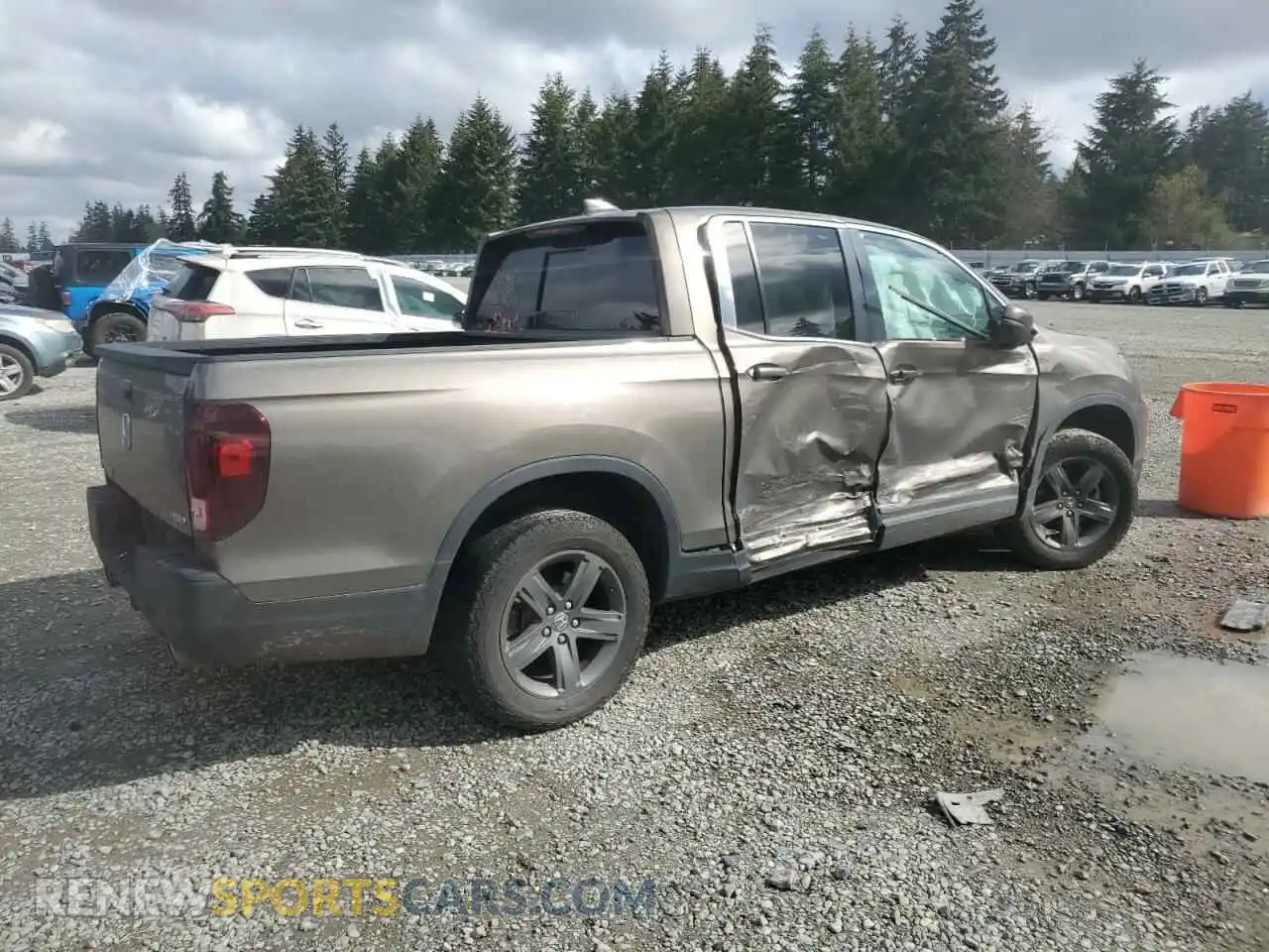 3 Photograph of a damaged car 5FPYK3F55NB024280 HONDA RIDGELINE 2022