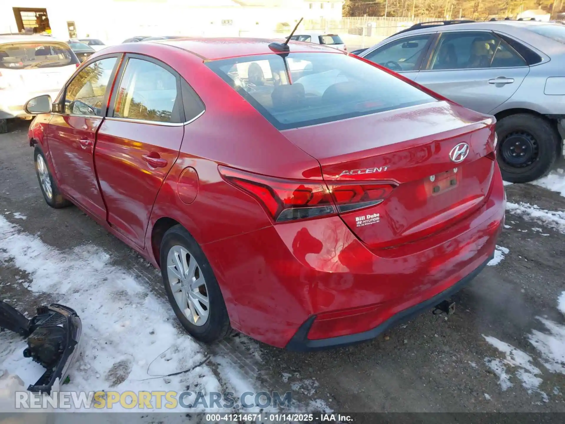 3 fotografías del automóvil dañado 3KPC24A3XKE066833 HYUNDAI ACCENT 2019