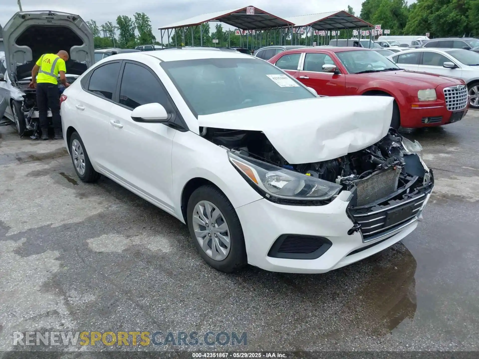 1 fotografías del automóvil dañado 3KPC24A60ME144792 HYUNDAI ACCENT 2021