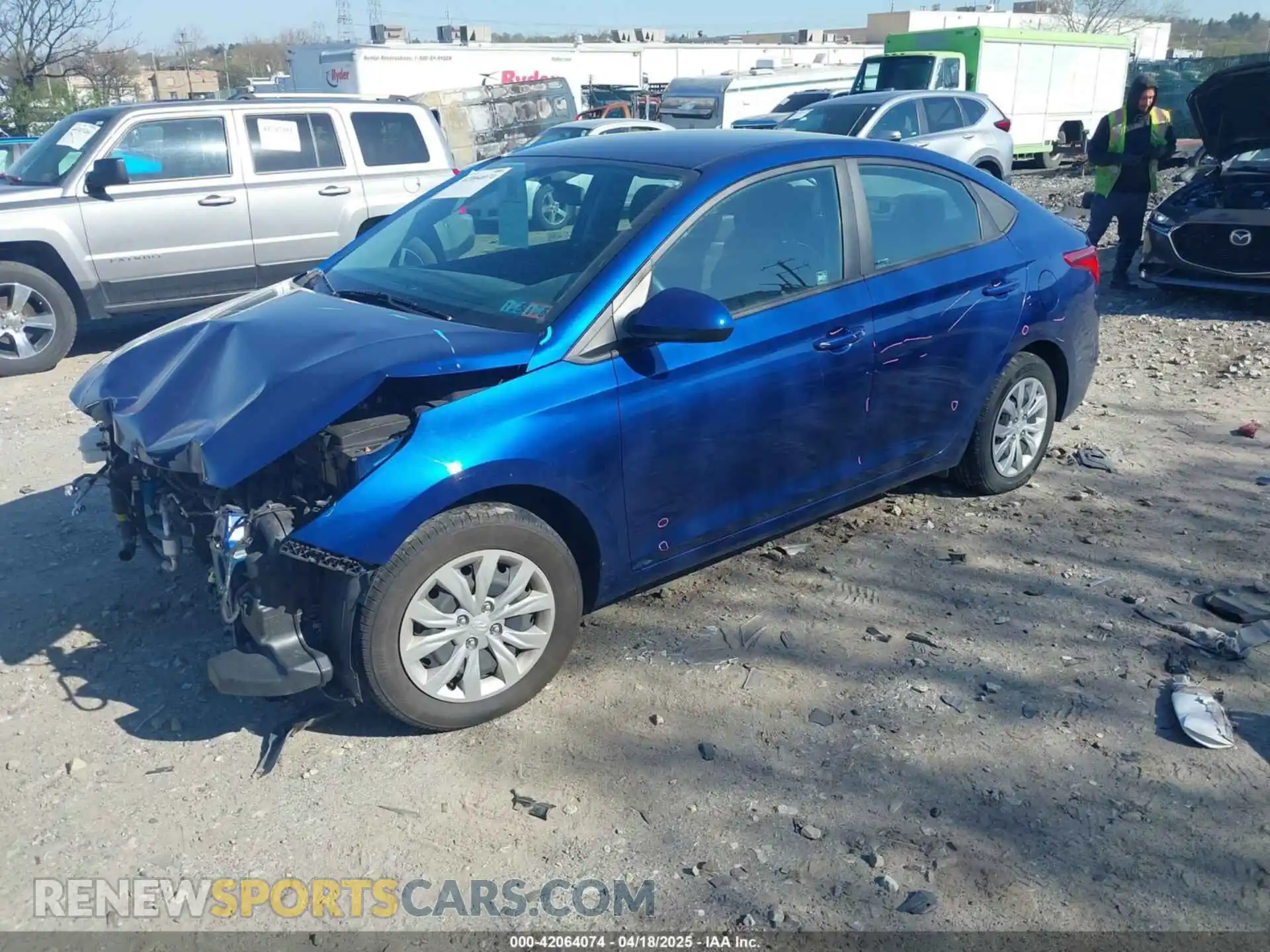 2 Photograph of a damaged car 3KPC24A63ME130238 HYUNDAI ACCENT 2021