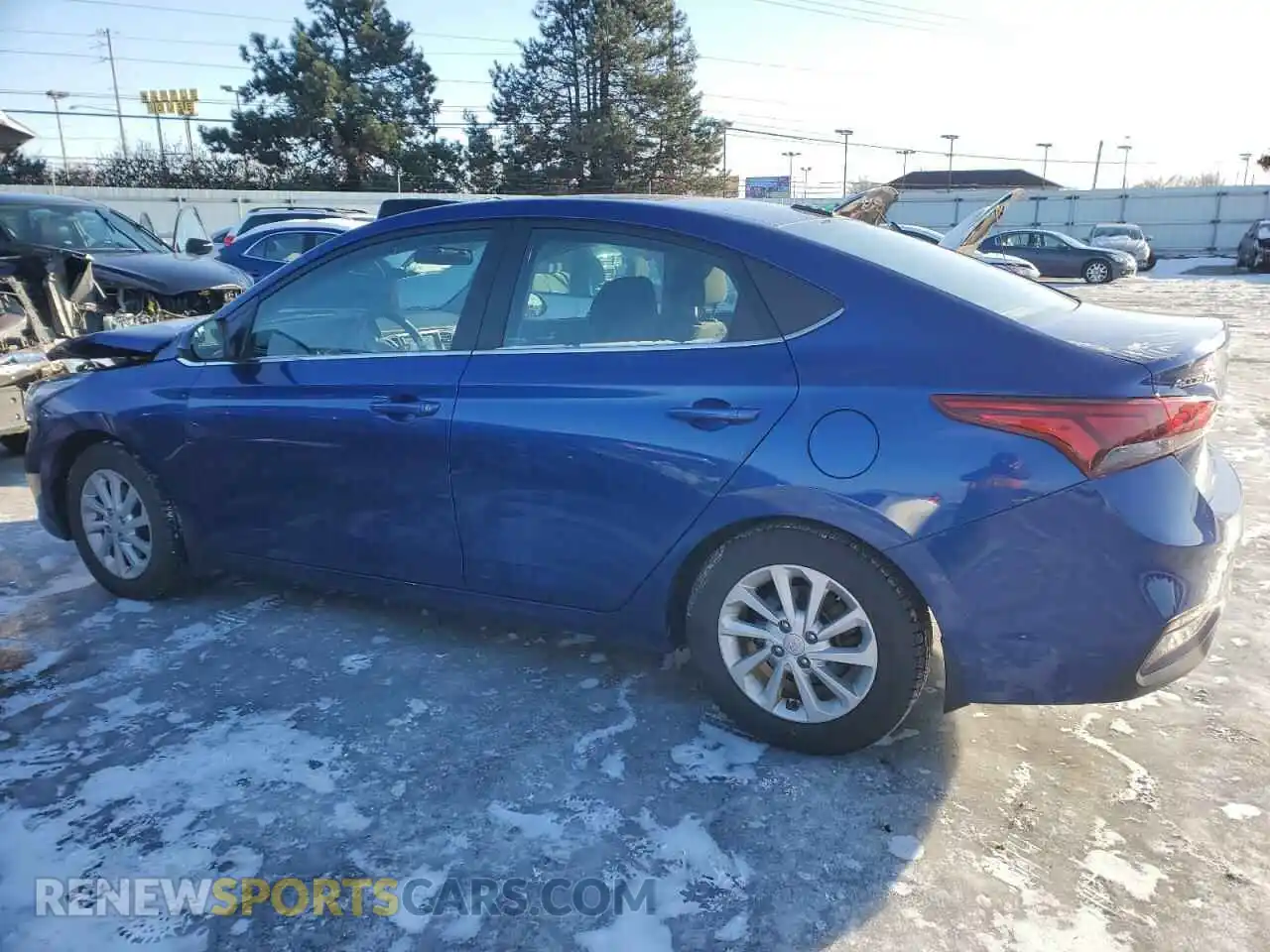 2 Photograph of a damaged car 3KPC24A64ME136615 HYUNDAI ACCENT 2021