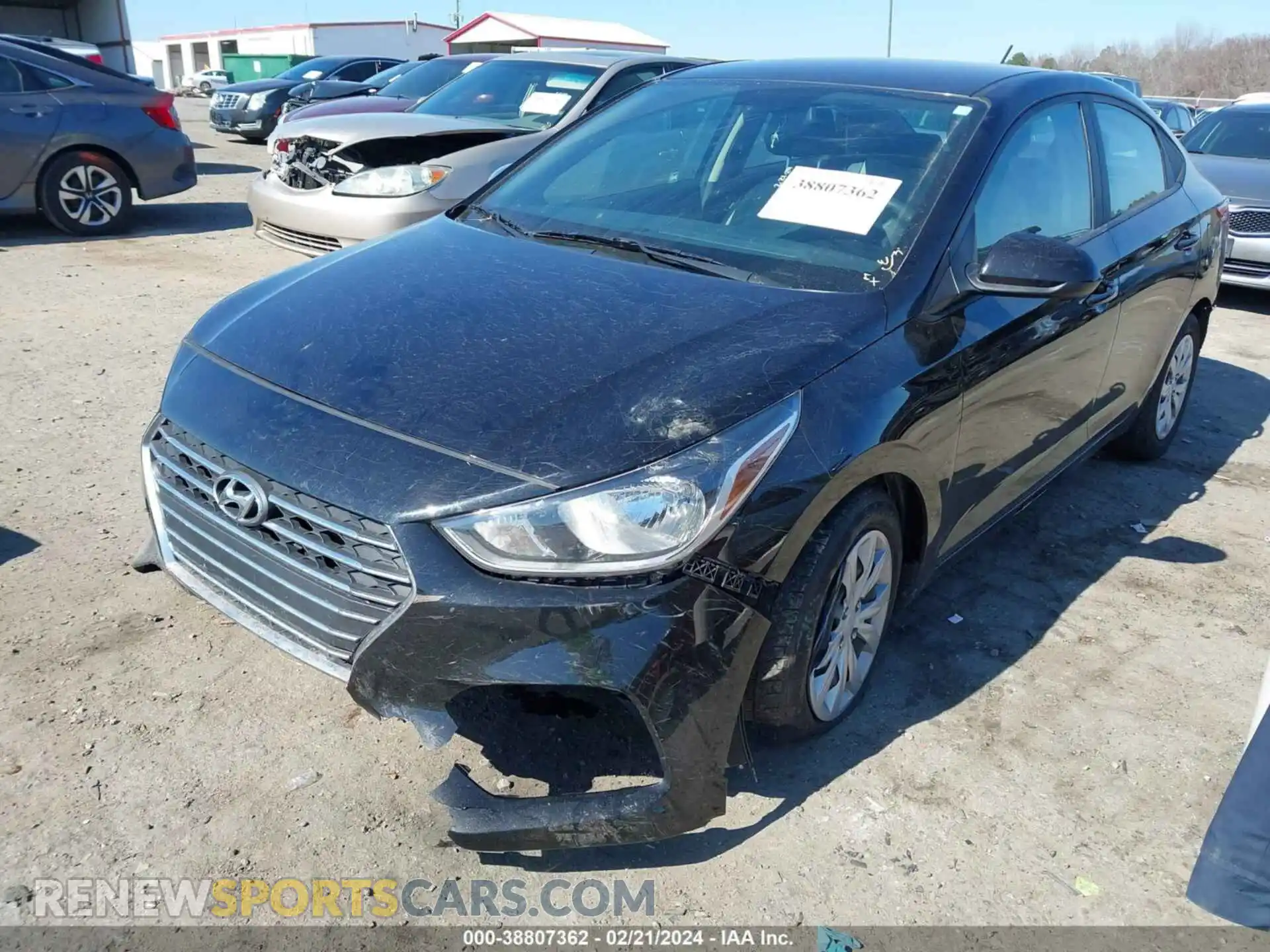 2 Photograph of a damaged car 3KPC24A64ME150451 HYUNDAI ACCENT 2021