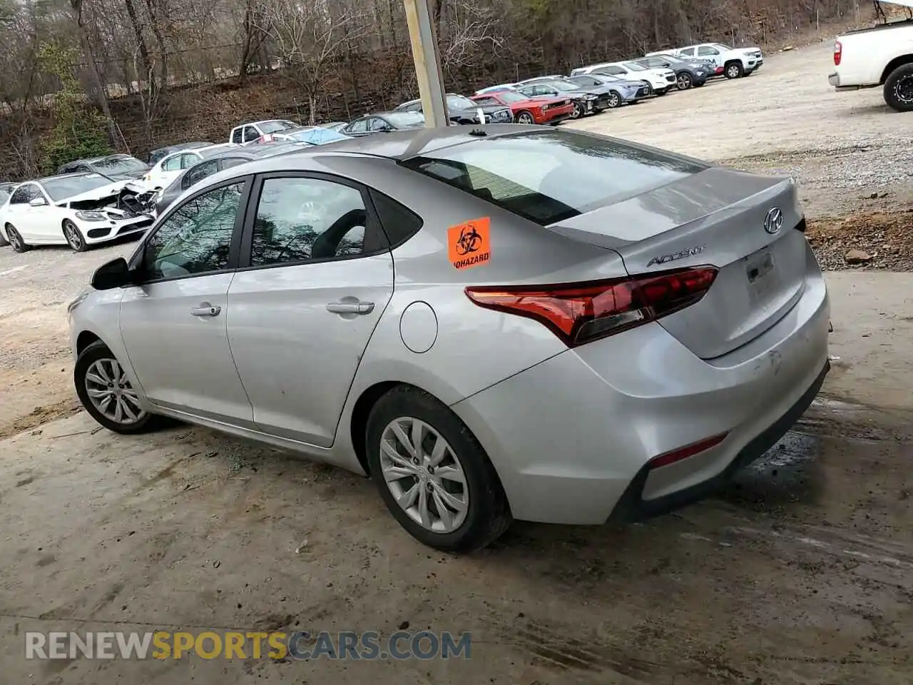 2 fotografías del automóvil dañado 3KPC24A66ME133988 HYUNDAI ACCENT 2021