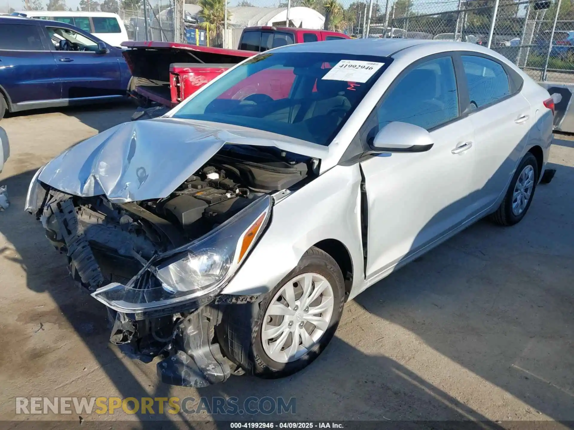 2 Photograph of a damaged car 3KPC24A67ME147172 HYUNDAI ACCENT 2021