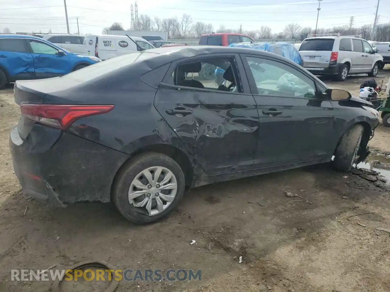 3 Photograph of a damaged car 3KPC24A68ME134687 HYUNDAI ACCENT 2021
