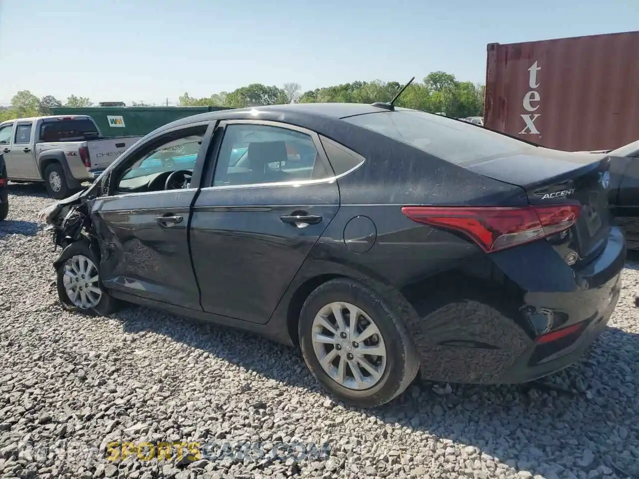 2 Photograph of a damaged car 3KPC24A66NE190032 HYUNDAI ACCENT 2022