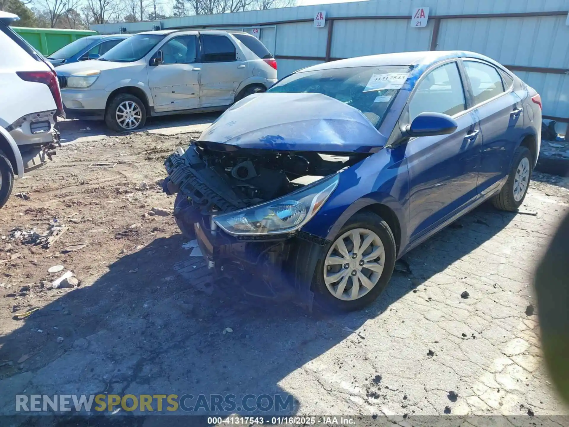 2 Photograph of a damaged car 3KPC24A6XNE157129 HYUNDAI ACCENT 2022