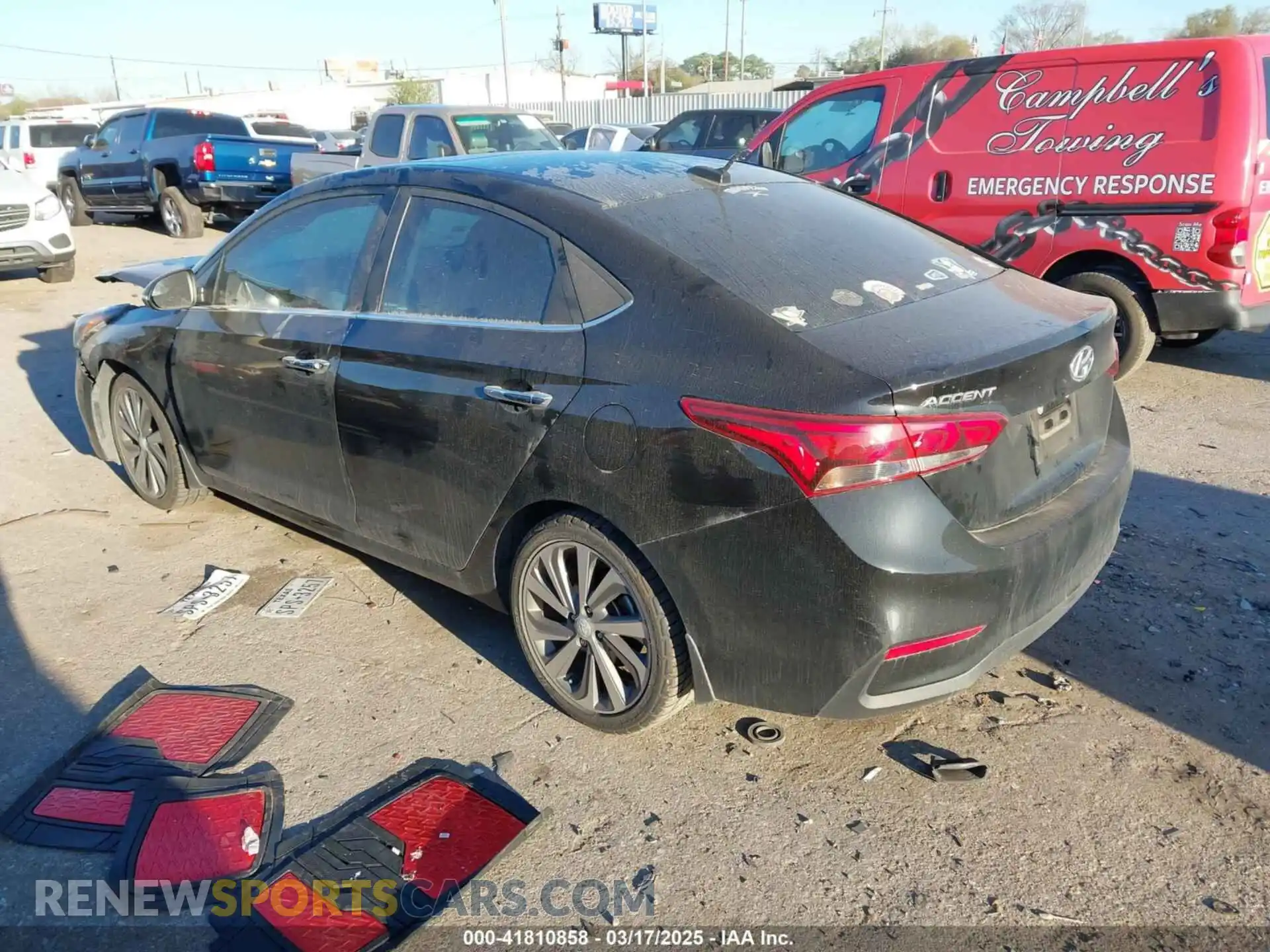 3 fotografías del automóvil dañado 3KPC34A67NE157277 HYUNDAI ACCENT 2022
