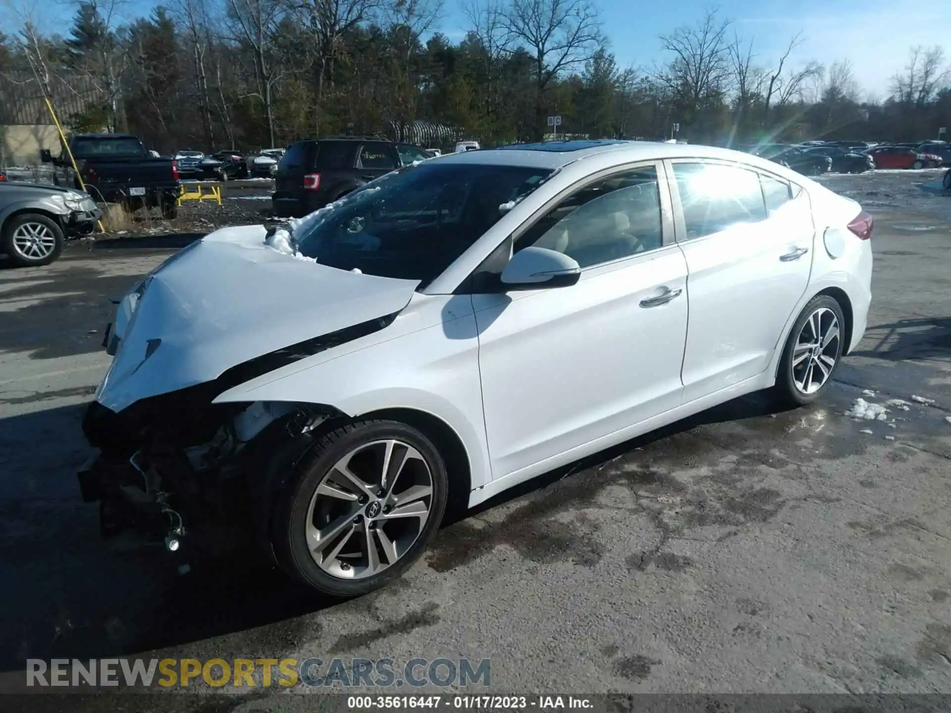 2 Photograph of a damaged car 5NPD84LF4HH013138 HYUNDAI ELANTRA 2017