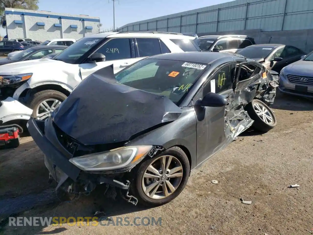 2 Photograph of a damaged car 5NPD84LFXHH036262 HYUNDAI ELANTRA 2017