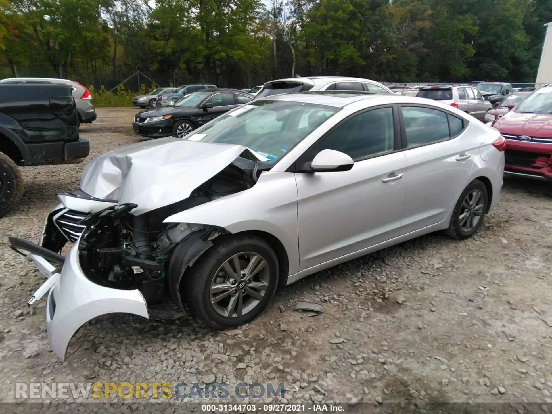 2 Photograph of a damaged car 5NPD84LF7JH292252 HYUNDAI ELANTRA 2018