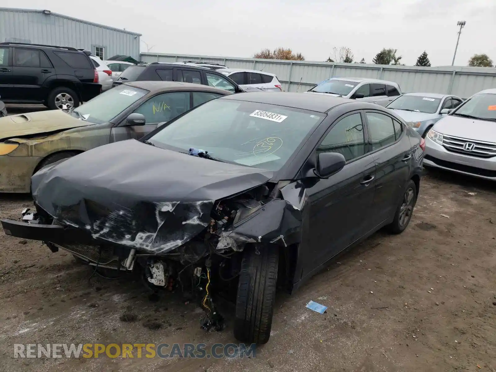 2 Photograph of a damaged car 5NPD84LF7JH316520 HYUNDAI ELANTRA 2018