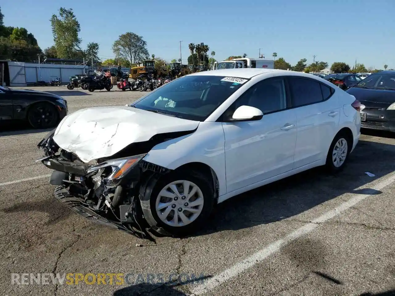 1 Photograph of a damaged car 5NPD74LF8KH450716 HYUNDAI ELANTRA 2019
