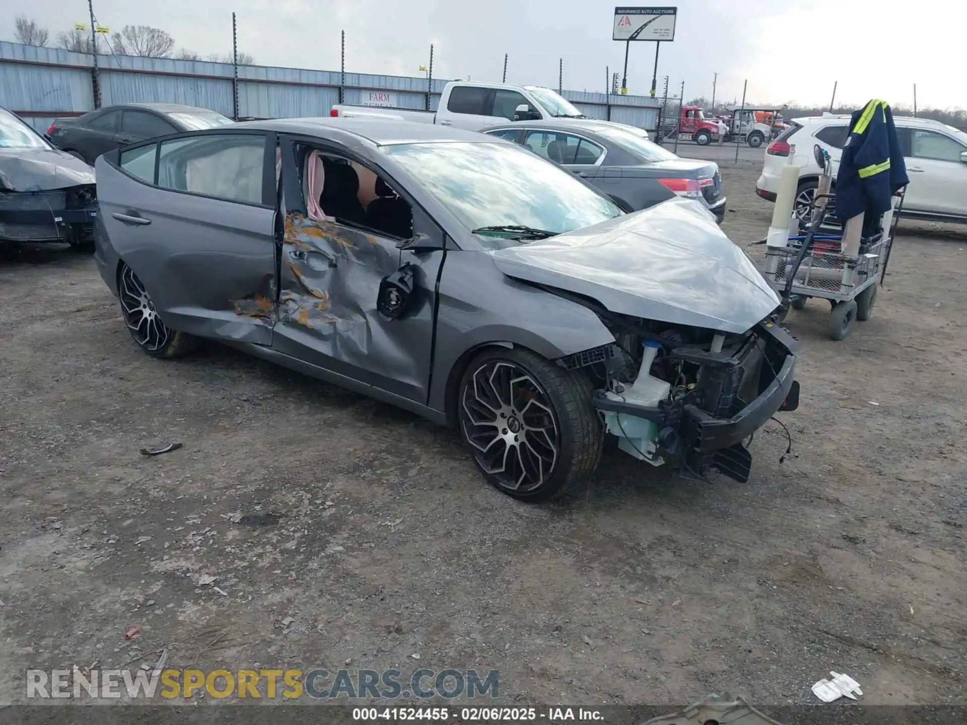 1 Photograph of a damaged car 5NPD74LFXKH416034 HYUNDAI ELANTRA 2019