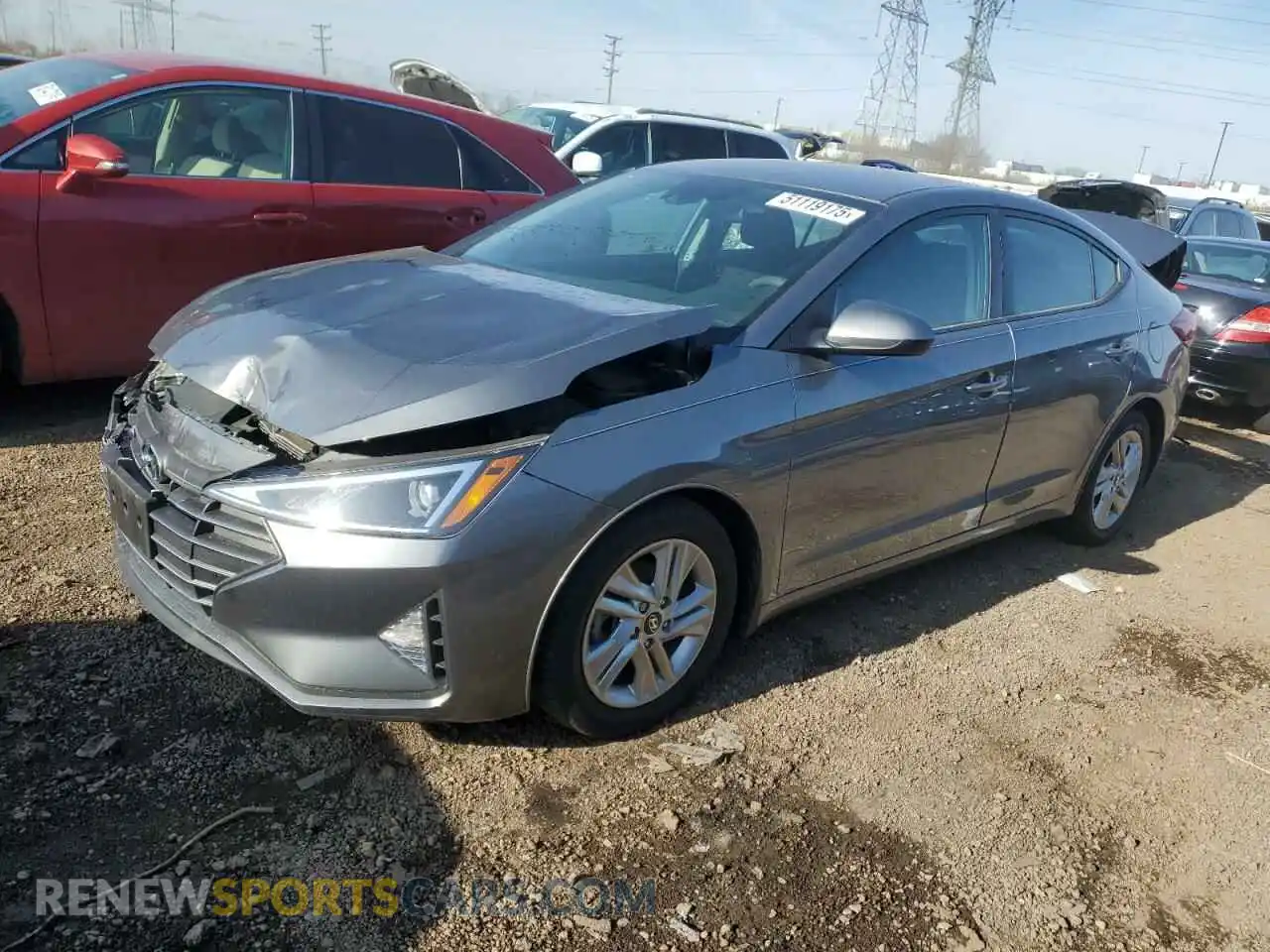 1 Photograph of a damaged car 5NPD84LF2KH474782 HYUNDAI ELANTRA 2019