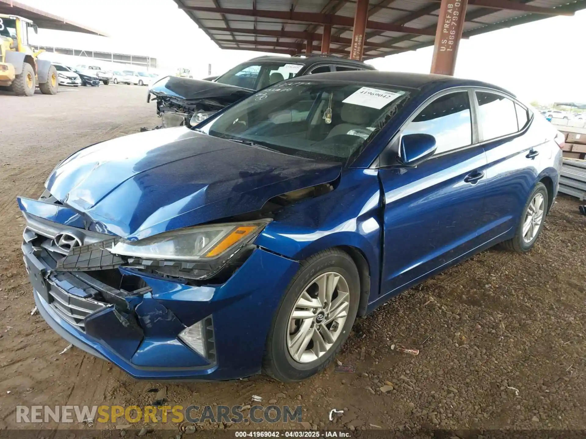 2 Photograph of a damaged car 5NPD84LF9KH408830 HYUNDAI ELANTRA 2019