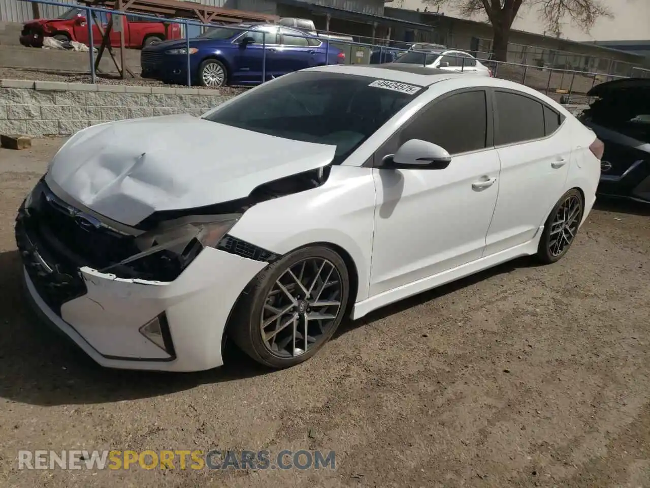 1 fotografías del automóvil dañado KMHD04LB2KU842433 HYUNDAI ELANTRA 2019