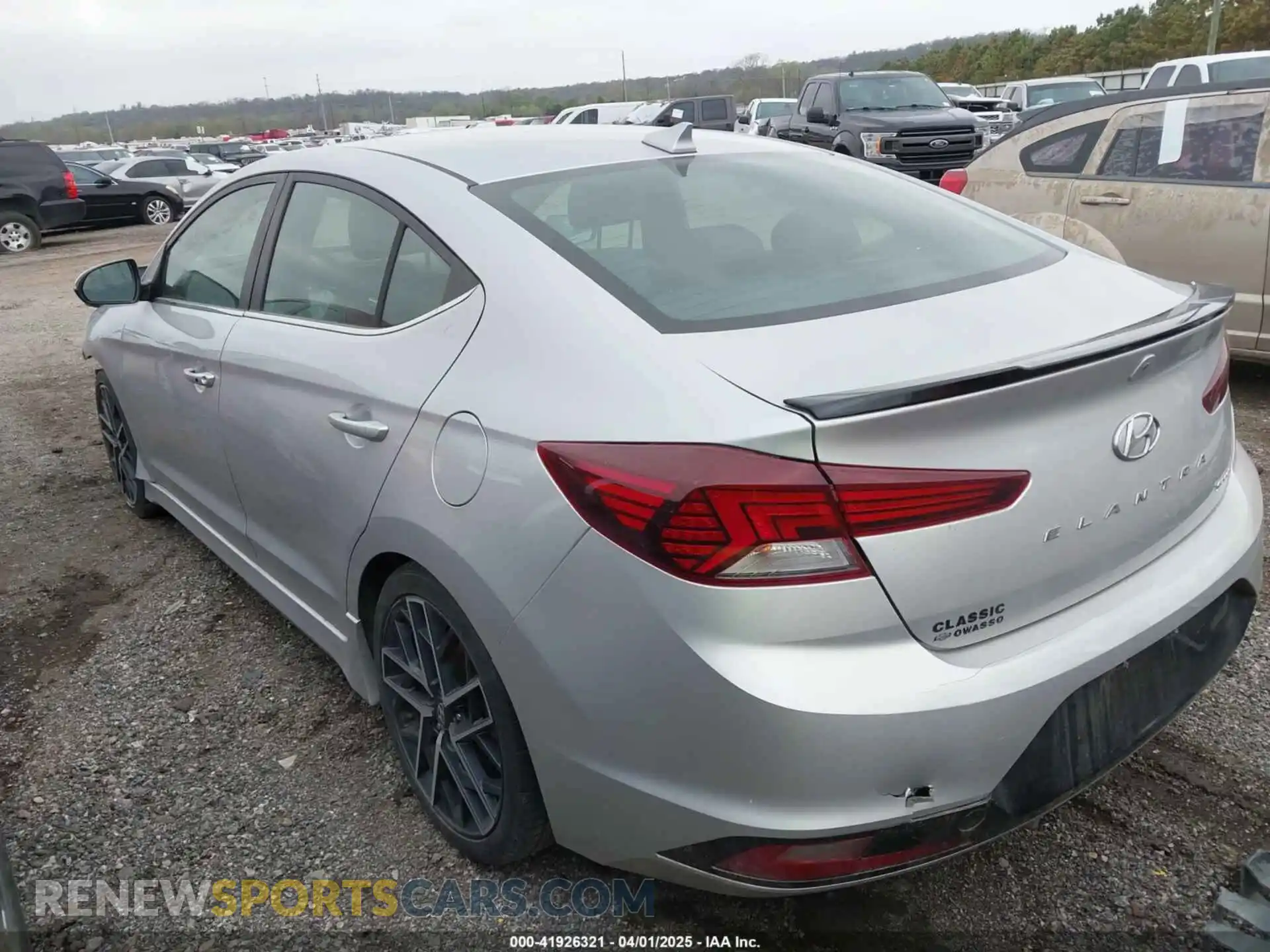 3 fotografías del automóvil dañado KMHD04LB8KU819464 HYUNDAI ELANTRA 2019