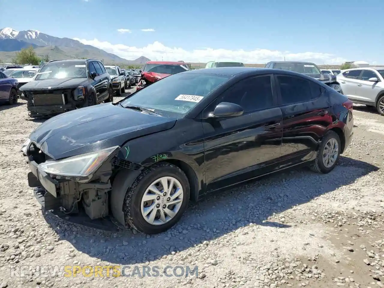 1 Photograph of a damaged car KMHD74LF4KU847311 HYUNDAI ELANTRA 2019