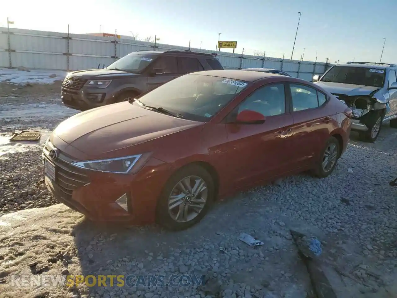 1 Photograph of a damaged car KMHD84LF1KU767946 HYUNDAI ELANTRA 2019