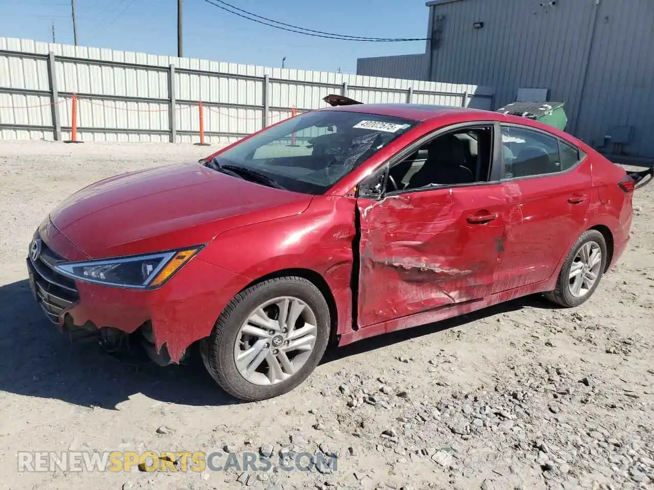 1 Photograph of a damaged car KMHD84LF2KU779913 HYUNDAI ELANTRA 2019