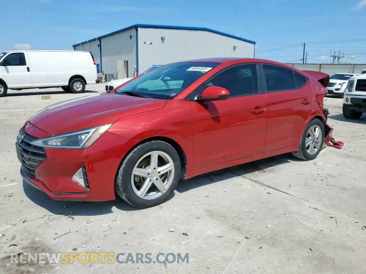 1 fotografías del automóvil dañado KMHD84LF8KU866313 HYUNDAI ELANTRA 2019